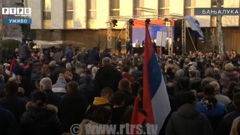 VELIKI MITING PODRŠKE DODIKU U BANJALUCI: Došli smo da odbranimo predsednika i srpsku