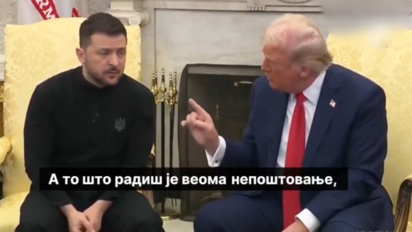 СНИМАК СА ПРЕВОДОМ НА СРПСКИ Жестока расправа Трампа и Зеленског (ВИДЕО)