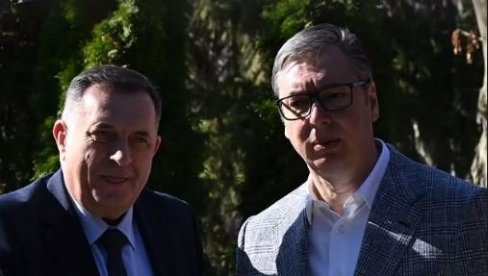 VUČIĆ SE SASTAO SA DODIKOM: Očekuje se obraćanje dvojice predsednika (VIDEO)