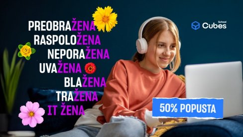 Ko su žene koje pomeraju granice? Postani jedna od njih uz 50% popusta u Cubes IT školi