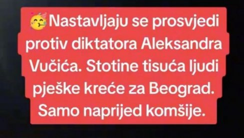 HRVATSKI DOMOBRANI PODRŽALI BLOKADERE U SRBIJI: Srpskim dušmanima jedan cilj- uništenje Srbije