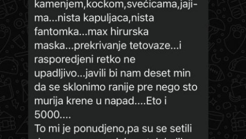 OPOZICIJA SPREMA PROVOKATORE ZA 15. MART: Procurela poruka- nude po deset hiljada dinara za izazivanje krvoprolića