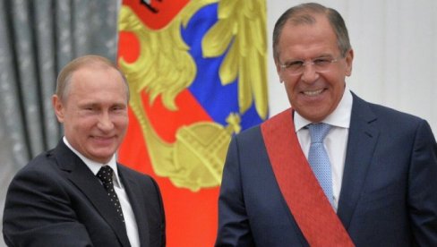 ZA IZUZETNE ZASLUGE PRED OTADŽBINOM: Putin uručio najviši ruski orden Lavrovu