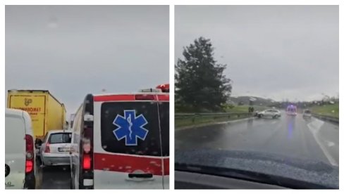 UDES KAMIONA I AUTOMOBILA: Više saobraćajnih nesreća na autoputu Smederevo - Beograd (VIDEO)