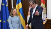 ОТВОРЕН РАЗГОВОР СА ЈЕСИКОМ РУСЕНКРАНЦ Вучић на састанку са министарком за ЕУ Краљевине Шведске (ФОТО)
