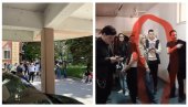НЕ ДАЈУ ИМ ДА ЛЕЧЕ ЉУДЕ: Блокадери упали у КЦ Ниш да би спречили да студенти имају клиничке предмете! (ФОТО/ВИДЕО)