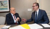 VUČIĆ SA ĐULIJANIJEM: Rudi je prvi podržao projekat Beograd na vodi, a danas smo razgovarali o uspostavljanju bližih odnosa Srbije i Amerike