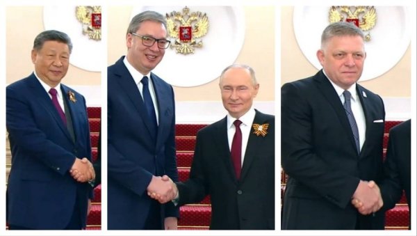 СЛОБОДАРСКИ ЛИДЕРИ НА ОКУПУ: Вучић раме уз раме са Сијем, Путином, Фицом - ово је српски понос (ФОТО) СЛОБОДАРСКИ ЛИДЕРИ НА ОКУПУ: Вучић раме уз раме са Сијем, Путином, Фицом - ово је српски понос (ФОТО)