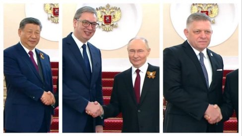 SLOBODARSKI LIDERI NA OKUPU: Vučić rame uz rame sa Sijem, Putinom, Ficom - ovo je srpski ponos (FOTO)