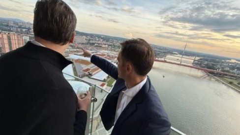 MINISTAR MALI SA PREDSEDNIKOM VUČIĆEM SA KULE BEOGRAD: Sinoć smo gledali šta smo sve to dobro uradili - Ne damo Srbiju! (FOTO)