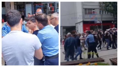 JEZIV SNIMAK: Pogledajte kako albanski policajac maltretira srpskog mladića maturanta (VIDEO)