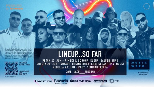 ПОСЛЕДЊЕ ОДБРОЈАВАЊЕ ПОЧИЊЕ САДА: Још 4 суботе до фестивала Belgrade Music Week 25 ПОСЛЕДЊЕ ОДБРОЈАВАЊЕ ПОЧИЊЕ САДА: Још 4 суботе до фестивала Belgrade Music Week 25
