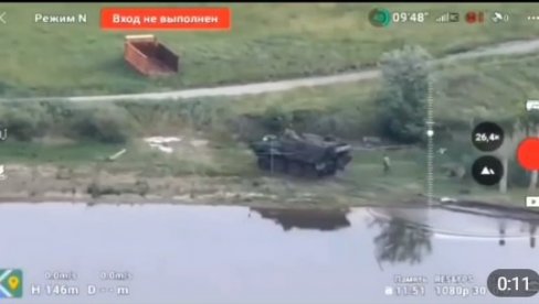 УКРАЈИНЦИМА УКРАЛИ ОКЛОПЊАК: Руски извиђачи упали у возило и одвезли га на очиглед возача (ВИДЕО)