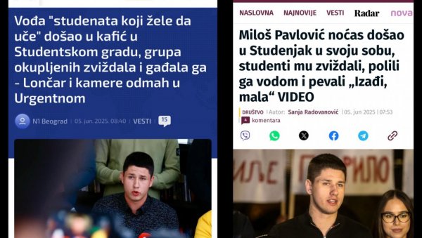 ФАШИЗАМ ШОЛАКОВИХ МЕДИЈА: Милош Павловић није нападнут, само су га полили водом, крив је Лончар зато што му је помогао! ФАШИЗАМ ШОЛАКОВИХ МЕДИЈА: Милош Павловић није нападнут, само су га полили водом, крив је Лончар зато што му је помогао!