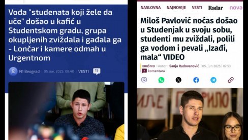 FAŠIZAM ŠOLAKOVIH MEDIJA: Miloš Pavlović nije napadnut, samo su ga polili vodom, kriv je Lončar zato što mu je pomogao! FAŠIZAM ŠOLAKOVIH MEDIJA: Miloš Pavlović nije napadnut, samo su ga polili vodom, kriv je Lončar zato što mu je pomogao!