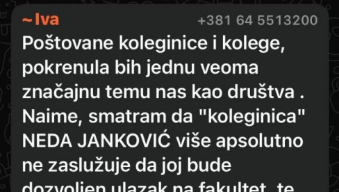 ФАШИЗАМ НА ДЕЛУ: Траже забрану приступа на факултету студенткињи само зато што другачије мисли (ФОТО) ФАШИЗАМ НА ДЕЛУ: Траже забрану приступа на факултету студенткињи само зато што другачије мисли (ФОТО)