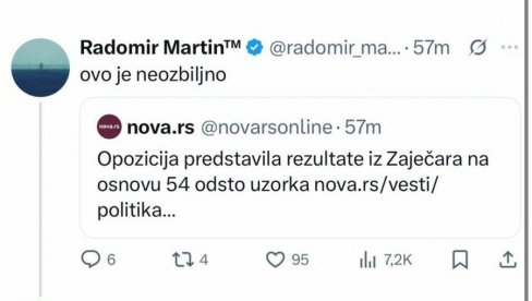 OPOZICIONARI PORUČUJU BLOKADERIMA U ZAJEČARU: Jako ste se neozbiljno poneli što ste proglasili pobedu sa pola prebrojanih glasova! (FOTO)