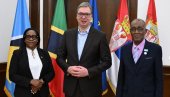РАЗГОВОР О ЈАЧАЊУ МЕСТА И УЛОГЕ МАЛИХ ДРЖАВА НА СВЕТСКОЈ ГЕОПОЛИТИЧКОЈ СЦЕНИ: Вучић са пријатељима из Свете Луције и Светог Китса и Невиса