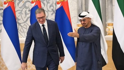 VELIKO POŠTOVANJE PREMA PREDSEDNIKU SRBIJE: Šeik Bin Zajed otišao po Vučića u hotel i odvezao ga na sastanak u palatu Al Vatan