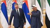 VELIKO POŠTOVANJE PREMA PREDSEDNIKU SRBIJE: Šeik Bin Zajed otišao po Vučića u hotel i odvezao ga na sastanak u palatu Al Vatan