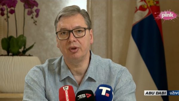 ПРЕДСЕДНИК ИЗ АБУ ДАБИЈА: Вучић о детаљима разговора са Бин Заједом - учинио је велику част за Србију ПРЕДСЕДНИК ИЗ АБУ ДАБИЈА: Вучић о детаљима разговора са Бин Заједом - учинио је велику част за Србију