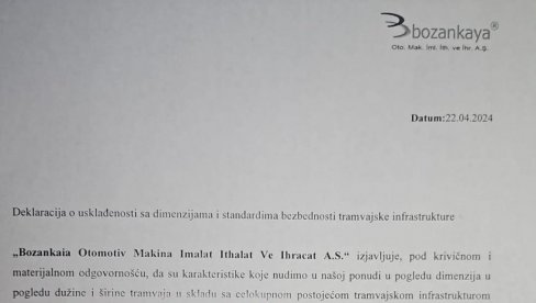 ОГЛАСИО СЕ ПОТПРЕДСЕДНИК ВЕЛИКЕ ТУРСКЕ КОМПАНИЈЕ О БЕОГРАДСКИМ ТРАМВАЈИМА Под пуном кривичном и материјалном одговорношћу...