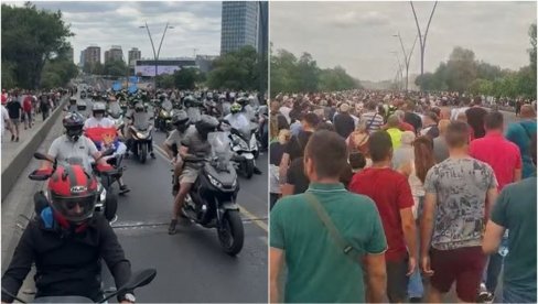 DIVNA SLIKA U BEOGRADU: Nepregledna kolona bajkera i ljudi krenula na književno popodne ispred Skupštine (VIDEO)