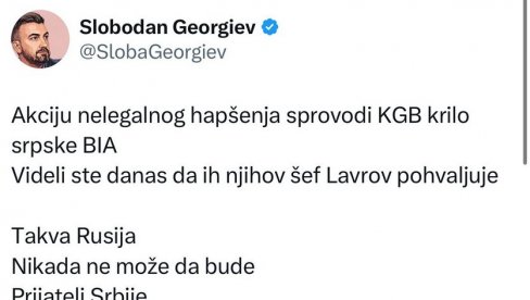 ТАЈКУНСКИ УРЕДНИК И ГЛАВНИ ХУШКАЧ ЗА ГРАЂАНСКИ РАТ ПОРУЧИО: Путинова Русија је највећи непријатељ нама блокадерима!