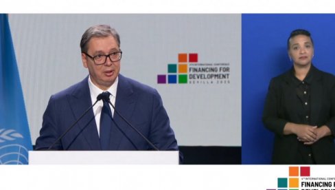 VUČIĆ U SEVILJI NA KONFERENCIJI UN: Svet se suočio sa izazovima bez presedana (VIDEO)