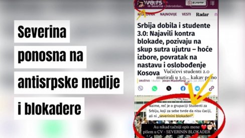 ПАМЕТНОМ ДОСТА! Северина и блокадери се хвале титулама и вређају Вучића (ВИДЕО) ПАМЕТНОМ ДОСТА! Северина и блокадери се хвале титулама и вређају Вучића (ВИДЕО)