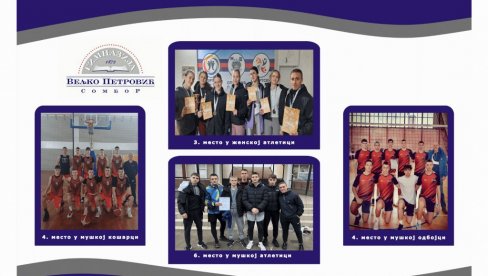GIMNAZIJA VELJKO PETROVIĆ IZ SOMBORA: Prva u Srbiji u ekipnim sportovima GIMNAZIJA VELJKO PETROVIĆ IZ SOMBORA: Prva u Srbiji u ekipnim sportovima