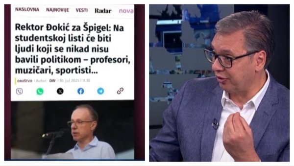 ДИРЕКТАН КРИМИНАЛ ЈЕ ТО ШТО РАДИ! Вучић о ректору Ђокићу - На факултету је забрањено политичко деловање ДИРЕКТАН КРИМИНАЛ ЈЕ ТО ШТО РАДИ! Вучић о ректору Ђокићу - На факултету је забрањено политичко деловање