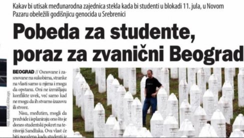 БЛОКАДЕРСКЕ НОВИНЕ ПОРУЧУЈУ: Наше заједничко обележавање геноцида који су починили Срби биће победа блокадера, и пораз Србије