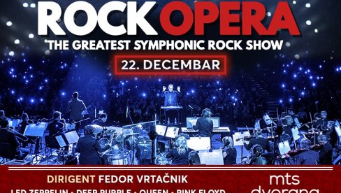 ХИТОВИ КУЛТНИХ ROCK БЕНДОВА:The Doors, Queen, Pink Floyd, AC/DC, The Rolling Stones, под диригентском палицом Федора Вртачника у мтс Дворани ХИТОВИ КУЛТНИХ ROCK БЕНДОВА:The Doors, Queen, Pink Floyd, AC/DC, The Rolling Stones, под диригентском палицом Федора Вртачника у мтс Дворани