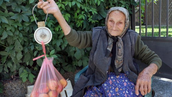 БАКА ВЕРИНЕ БРЕСКВЕ МИРИШУ НА ДУШУ: Вера Стефановић (93) из Смедерева има најдужи стаж трговца