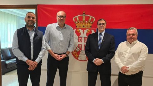 RADNO U MAROKU: Delegacija Srpskog školskog sporta na sastanku sa ambasadorom RADNO U MAROKU: Delegacija Srpskog školskog sporta na sastanku sa ambasadorom