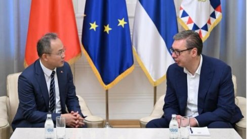 SARADNJA NAŠIH ZEMALJA NASTAVIĆE DA DONOSI NOVE REZULTATE Vučić se sastao sa kineskim ambasadorom Li Mingom
