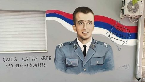 МУРАЛ САШЕ СЕЛАКА У ЧЕСТЕРЕГУ: У знак сећања на хероја МУРАЛ САШЕ СЕЛАКА У ЧЕСТЕРЕГУ: У знак сећања на хероја