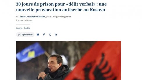 ФРАНЦУСКИ ФИГАРО О ХАПШЕЊУ ПОПОВИЋА И СИТУАЦИЈИ НА КИМ: Похвала Вучићу јер чува мир и питање Француза - Да ли Курти уопште жели мир?