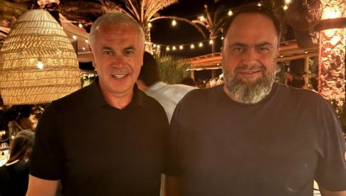 BRATSTVO I PRIJATELJSTVO ZVEZDE I OLIMPIJAKOSA: Terzić poseban gost na Marinakisovom rođendanu (FOTO)
