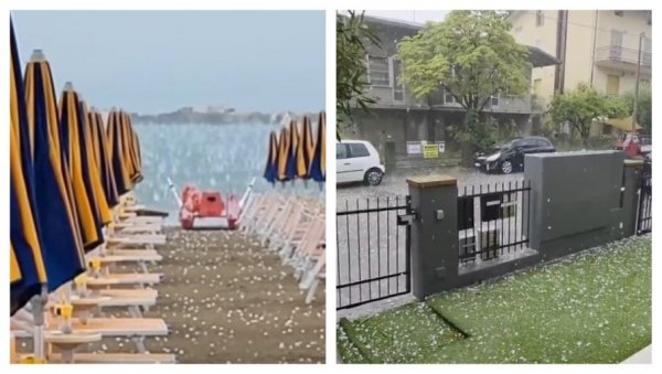 ЗАБЕЛЕЛО СЕ КАО УСРЕД ЗИМЕ: Невероватни призори у Италији, олуја направила огрому штету (ВИДЕО)