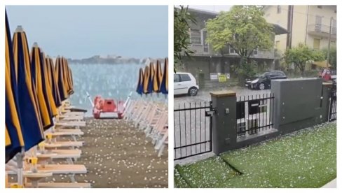 ЗАБЕЛЕЛО СЕ КАО УСРЕД ЗИМЕ: Невероватни призори у Италији, олуја направила огрому штету (ВИДЕО)