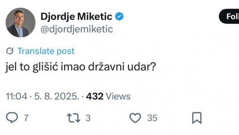 СТОКА ЛИКУЈЕ, СРАМ ИХ БИЛО: Блокадери и опозиционари нападају болесног Дарка Глишића!