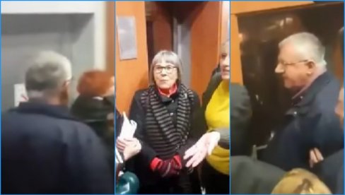 IZBACITE JE NAPOLJE! Kako je izgledao prvi sukob Šešelja sa blokaderima: Sve završeno za tren oka (VIDEO)