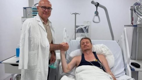 УСКОРО НАСТАВЉАМО Милош Вучевић посетио министра Глишића у болници (ФОТО)