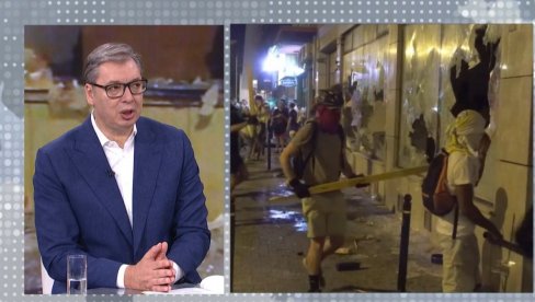VUČIĆ O DIVLJANJU BLOKADERA U NOVOM SADU: Sinoć nije bilo nikoga, pa ih je valjda provociralo staklo