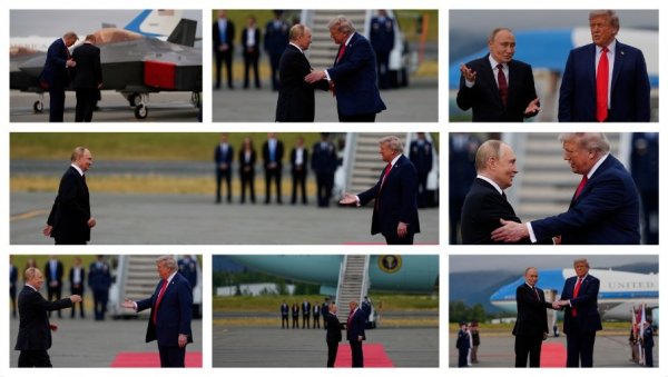 ПУТИН И ТРАМП СЕ РУКОВАЛИ НА ПИСТИ: Срели се на пола пута (ФОТО)