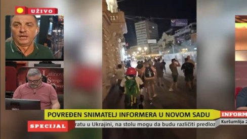 NAPADNUTA EKIPA INFORMERA U NOVOM SADU: Na njih bacili topovski udar, snimatelj teško povređen NAPADNUTA EKIPA INFORMERA U NOVOM SADU: Na njih bacili topovski udar, snimatelj teško povređen