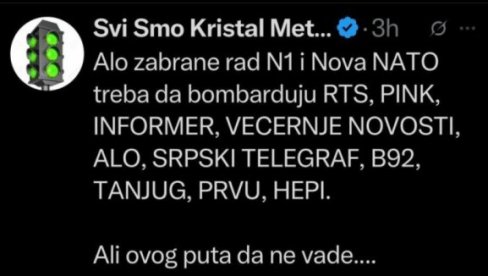NATO DA BOMBARDUJE NOVOSTI, RTS, PINK, INFORMER... Blokaderi uputili jezive pretnje medijima