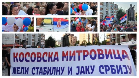 MOĆAN SKUP PROTIV BLOKADA: Kosovska Mitrovica želi stabilnu i jaku Srbiju - Poruke srpskog naroda jasne (VIDEO)